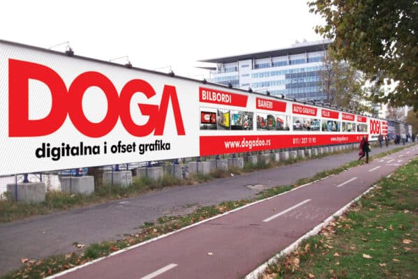 DOGA štamparija - Spolješnje brendiranje - bilbordi - štampa na bilboru - štampa na papiru - lepljenje papira na bilbord - montaža bilborda - SIV